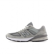 New Balance NB 990 V5 รองเท้ากีฬาทนต่อการสึกหรอดูดซับแรงกระแทกสีเทารองเท้าวิ่งสำหรับบุรุษและสตรี-M99