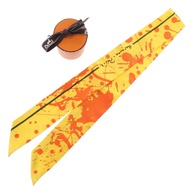 愛馬仕 Twilly “Unexpected Horse” 黃色絲巾，成色極佳，編號 0393 [二手] 愛馬仕