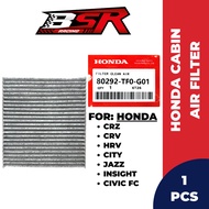 HONDA Carbon Cabin Air Filter For Honda City/ Crv/ Hrv/ Crz/ Jazz/ Insight/ Civic Fc (80292-TF0-G01)