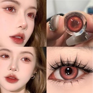 คอนแทคเลนส์ครึ่งปี (วัสดุ MPC ปริมาณน้ำ 40%) 1 คู่ใน 1 กล่อง (แดง เหลือง ม่วง น้ำเงิน ชมพู)