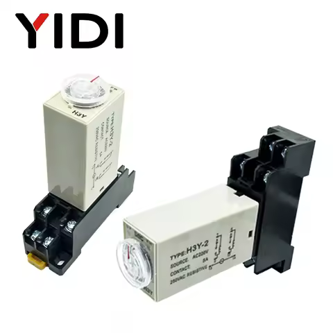 H3Y-2 Time Relay DC12V AC 220V 0-30 Sec 0-30 Minute 0-60s 0-60min Delay Timer 220VAC Timer Relay wit