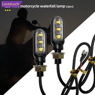 LOVETOUCH 2Pcs 3LED Mini 12V Motorcycle Turn Signal Light Lamp Indicators Blinker Amber Motorbike Q9