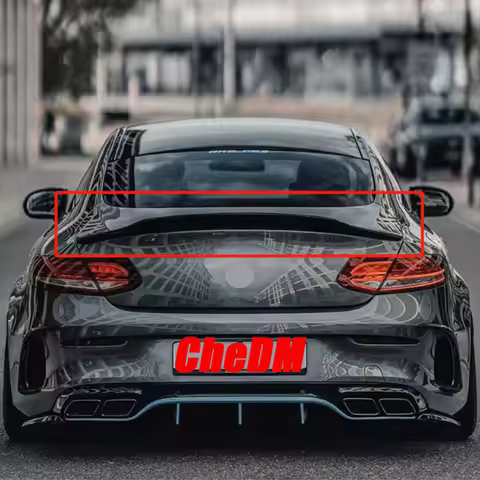 C Class W205 Carbon Fiber Rear Roof Spoiler For Mercedes Benz W205 Coupe 2015-2017 C63 AMG C200 C250