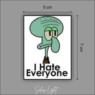 Sticker Squidward Tentacles 5 x 7 cm - Stiker Squidward Vinyl Anti Air