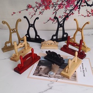 Imitation Mahogany Log Color Palace Fan Group Fan Fan Frame Fan Holder Fan Seat Wooden Fan Frame Fan