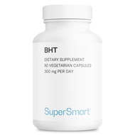 Supersmart - BHT 300 mg Per Day - Butylated Hydroxytoluene - Powerful Antioxidant & Immune Support -