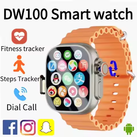 New DW100 4G Android Smartwatch Global Calling Fingerprint Unlock 2.29 Inch AMOLED Display 4G SIM Vi