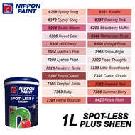 1L NIPPON PAINT INTERIOR WALL SPOT-LESS PLUS SHEEN REDNESS PINK