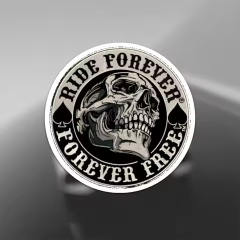 Always Ride, Always Free - Vinyl Stickers for Motorcycle Helmets, Laptops, and Bumper Stickers