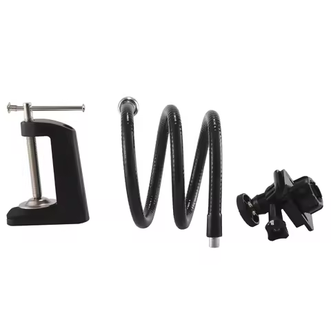 AU33-Webcam Stand, Upgraded Webcam Mount Stand With Flexible Gooseneck Arm And Clamp, Suit For Logit