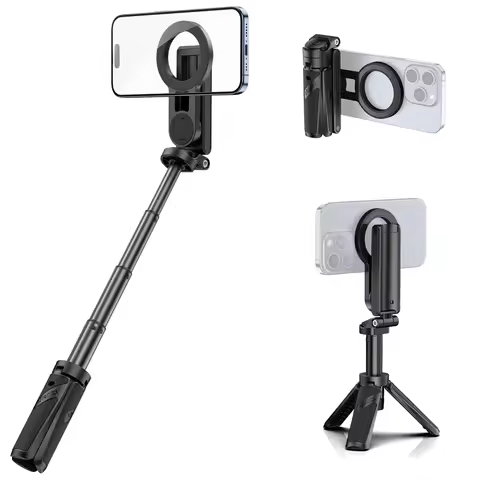 Ulanzi JJ03 Magnetic Phone Tripod Wireless Phone Grip Selfie Stick Desktop Tripod with Remote Contro