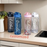 1PC 26oz/780ml Personalized Children's Name Water Bottle - Customizable Baby Name LOGO, Plastic Drin