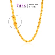 TAKA Jewellery 916 Solid Rope Gold Chain