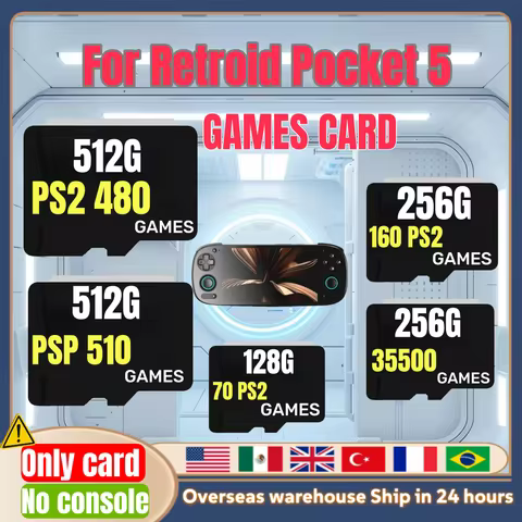 For Retroid Pocket 5 Memory Card TF Card Popular Classic Retro Game PS2 PSP 3DS Android Portable Han