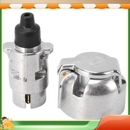 Trailer Accessories- 7 Pin Trailer Plug 12V Rv Sockets Towbar Towing 7Pin Metal Trailer Connectors