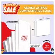 CELUKA LATTICE COMPOSITE WHITE CLC (PVC FOAM WHITE BOARD) 2FT X 2FT