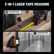 Mileseey 3-in-1 ดิจิตอลเลเซอร์เทปวัด DT20/DT11/DT10 40m/60m เลเซอร์ 5 ม. เทปเหล็กความแม่นยำ ±2 มม.ชี