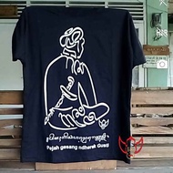 Kaos kaligrafi jawa Pejah gesang ndherek Gusti