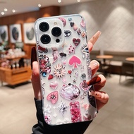 เคสโทรศัพท์ป้องกัน TPU แบบย้อนยุค 1 ชิ้น พร้อมลายพิมพ์ผ้าปะติด ดูดซับแรงกระแทก กันรอยขีดข่วน เข้ากัน