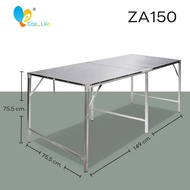 📌 โต๊ะเอนกประสงค์ โต๊ะพับสแตนเลสหน้าเรียบขาเหล็กแข็งแรง พับเก็บได้มี 4 ขนาดให้เลือก ✅ ZA-90 / ZA-120