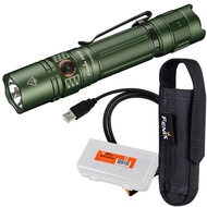 PD35 v3.0 Rechargeable Tactical Flashlight, 1700 Lumens EDC with Battery and LumenTac Organizer (Gre