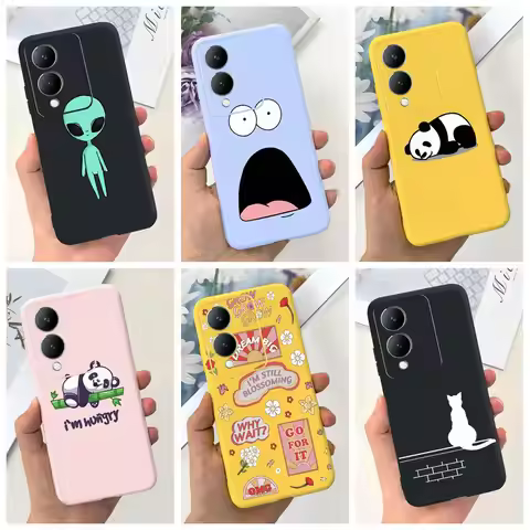 For Vivo Y17s 4G Case Cute Cartoon Painted Cover Soft Silicone Shockproof Phone Case For Vivo Y17s V