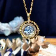 【正義之光】古銀幣 吊墜 項鍊 回頭獅 ins風 手工銀飾