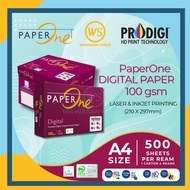Paper One A4 Paper 100gsm / Kertas A4 / Copier Paper - 500 Sheets ( 1 Ream / 1 carton )