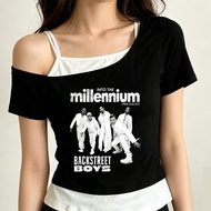 Backstreet Boys cropped top women grunge summer gyaru graphic manga shirt cutecore harajuku grunge k