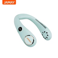 JAMAY FS20 Neck Fan พัดลมคล้องคอ พัดลมห้อยคอ พัดลมคอ หน้าจอดิจิทัล พัดลมระบายความร้อน ชาร์จ ไม่ต้องถ