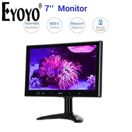 【In Stock】Eyoyo 7 Inch LCD Monitor 140°for Car Office Home Security HDMI VGA with Remote Control