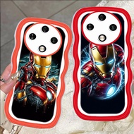 D-102 Iron Man Transparent Casing for VIVO Y300 Pro Plus IQOO Z7X 13 Z10 5G Case