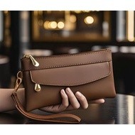 (SG) Premium Ladies Women Long Wallet Card Cash Notes Wallet Handphone Holder (PU Leather)