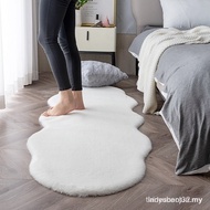 Faux Rabbit Fur Soft Rugs Carpet for Bedroom Living Room Luxury Winter Warm Cozy Irregular Home Deco