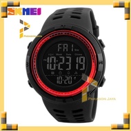 jam tangan pria sport skmei 1251 red original anti air suunto eiger - hitam