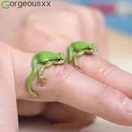 [Gorgeousxx] Cute Funny Cartoon Frog Opening Ring for Women Lovely BFF Rings Fashion Jewelry