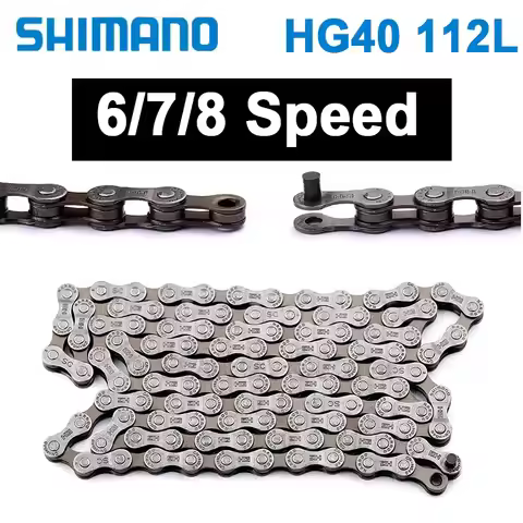 Shimano Mountain Bike Chain HG40 112 Links 6 7 8 Speed Bicycle Current 112L SHIMANO TOURNEY TY HYPER