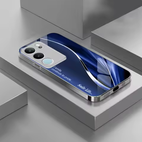 Suitable For [VIVO V20 V21 V23E V25 V30E V27 V29 V30 V27E 5G] Plating Glass Phone Case Cover,Protect