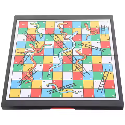 1 Set Snakes Ladders Board Magnetic Chessboard For Family Interactive Play Learning Game Tabletop In