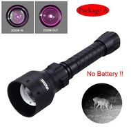 T50 IR850nm /Ir 940nm เครื่องชาร์จ18650ติดสวิตช์ไฟฉายการมองเห็นได้ในเวลากลางคืนรังสีอินฟราเรดไฟฉายซู