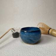 銀河幻象 藍色手作陶瓷杯 - 行雲流水系列