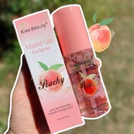 No.2166  Kiss Beauty Make Up Fix Spray  สเปรย์พีช สเปรย์น้ำแร่ หอมกลิ่นพีช สเปรย์น้ำแร่ล็อคเครื่องสำ