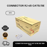 NYK Cat 5/5e RJ45 Connectors, 100 Pcs - NYK RJ 45 CAT5 Connectors