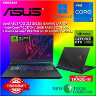 #RG056 USED HP ROG STRIX G512LV Gaming Laptop intel i7-10870H 16GB 512GB SSD NVIDIA RTX2060 RTX 2060