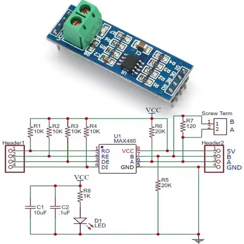 MAX485 Module RS-485 5/10pcs MAX485 Module RS-485 TTL Turn To RS485 MAX485CSA Converter For Arduino 
