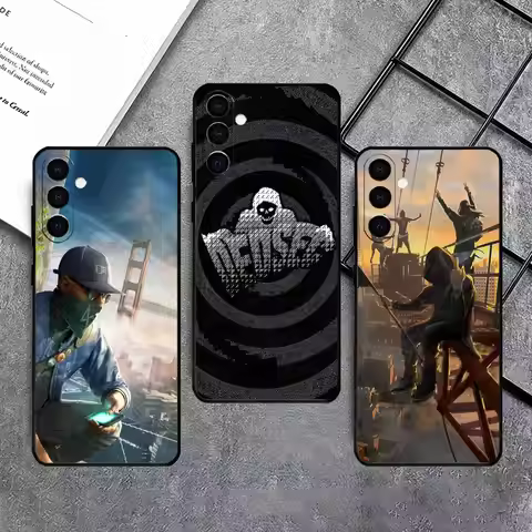 Game Watch Dogs 2 Phone Case For Samsung Galaxy A73,A72,A71,A70,A53,A52,A51,Soft Silicone Black Cove