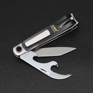 AT/🏮Youmultifunctional Nail Clippers Creative Nail Clippers Bottle Opener with Knife High-End Nail Scissors Manicure Imp