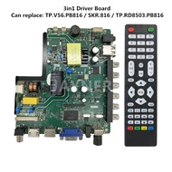 COD-Support 32inch TP.V56.PB826 LCD TV 3in1 Driver Board Universal LED Screen Controller Board TV Mo