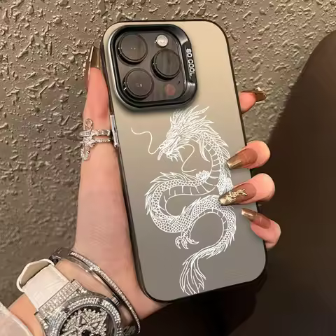 For Vivo S17 Pro S17T S17 5G Luxury Dragon Totem Silver IMD Phone Case For Vivo S17 S17Pro Rabbit Si