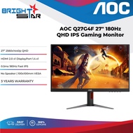 AOC Q27G4F 27" QHD 180Hz IPS Gaming Monitor